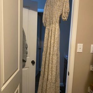 Yellow and blue floral dress